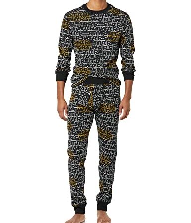 Amazon Essentials Disney Marvel Snug-Fit Cotton Pajama Sets, Logo Star Wars, XXL