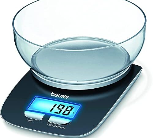 Beurer KS 25 Bilancia Digitale da Cucina con Ciotola