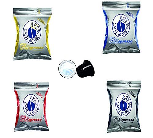 Caff蠂orbone Borbone Respresso DEGUSTAZIONE 50 NERA, 50 BLU, 50 RED, 50 ORO compatibili Nespresso - 4x50 capsule