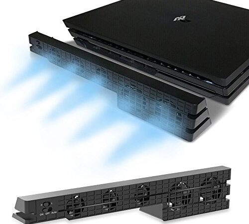 ElecGear PS4 Pro Ventola di Raffreddamento, Controllo Automatico del Sensore di Temperatura Scarico del Calore del Radiatore Esterna USB Cooling Fan Cooler per PlayStation 4 Pro CUH-7xxx