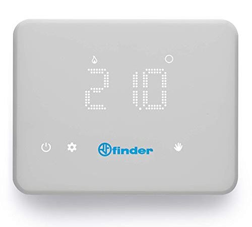 Finder BLISS - Cronotermostato Wi-fi digitale Tipo 1C.9, Funzione estate/inverno, Bianco