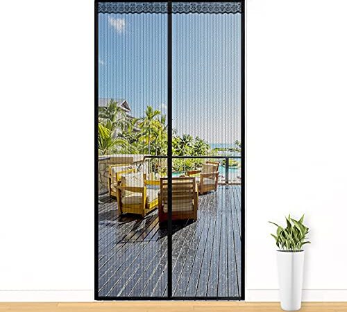 HBselect Zanzariera Magnetica per Porte 140 x 240 cm Tenda Zanzariere Porta Rete Superfine Porte Zanzariera Traspirante Chiusura Automatica Tenda Zanzariera Impedendo agli Insetti di entrare