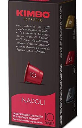 Kimbo Capsule Napoli Compatibili Nespresso, 20 Astucci da 10 capsule (totale 200 capsule)