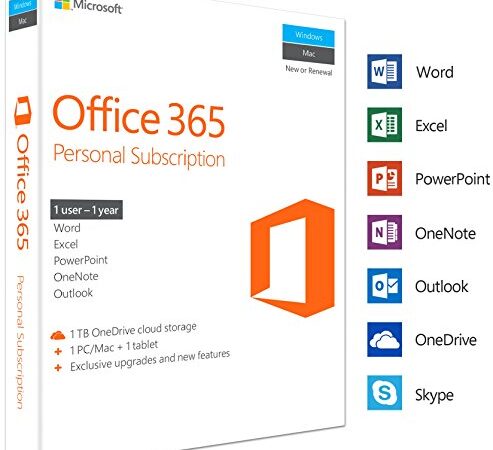 Microsoft Office 365 Personal, P2 Microsoft Volume License (MVL) 1 licenza/e 1 anno/i Inglese
