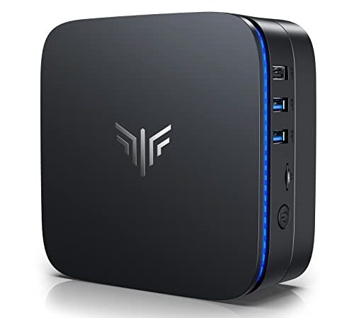 Mini PC Windows 10 Pro, 8 GB RAM/128 GB SSD Mini Computer Desktop Processore Intel Celeron J3455, Quad Core Micro PC 4K HD, Supporto mSATA, SSD da 2,5 pollici, WiFi 2.4G/5.0G, Gigabit Ethernet, HTPC
