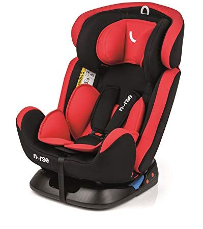 Nurse Driver 2 Seggiolino auto gruppo 0 1 2 3, da Neonato a 36 kg., Installazione con Cintura Auto, Reclinazione Massima, Include Riduttore, Colore Red