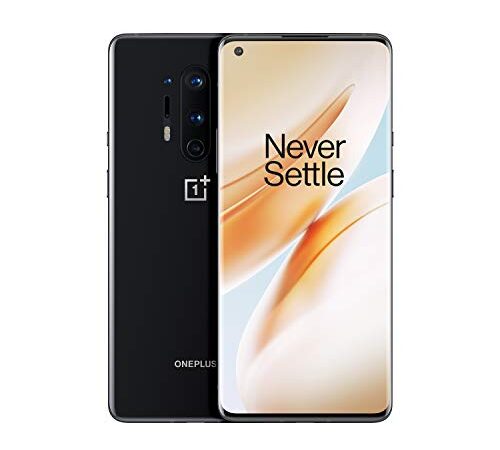 OnePlus 8 Pro Smartphone 6.78” 3D Fluid AMOLED Display 120Hz, 8 GB RAM + 128GB Memoria, Fotocamera Quadrupla, Ricarica Wireless Veloce, Dual Sim, 5G, Nero (Onyx Black)