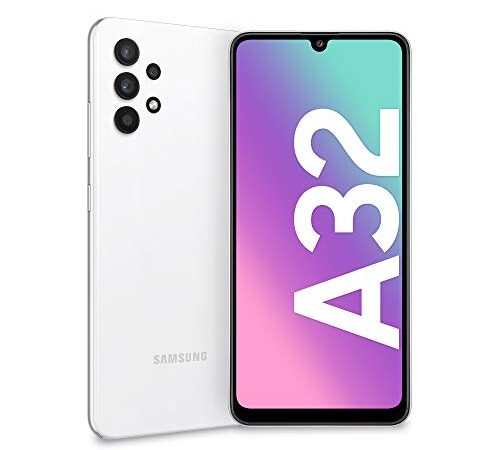 Samsung Galaxy A32 4G Smartphone Android Senza SIM 6.4 Pollici, Display Infinity-U FHD+, 4 Fotocamere Posteriori, 4GB RAM e 128GB, Batteria 5.000 mAh, Awesome White (Bianca) [Versione Italiana]