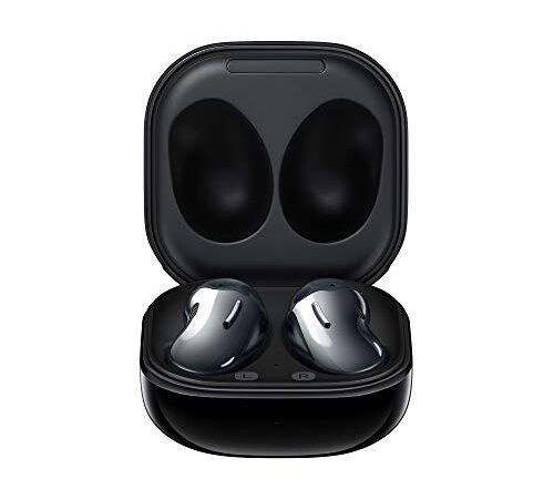 Samsung Galaxy Buds Live Cuffie Bluetooth wireless con cancellazione del rumore (ANC), batteria a lunga durata, suono di AKG, vestibilità comoda, nero (versione tedesca), cromato