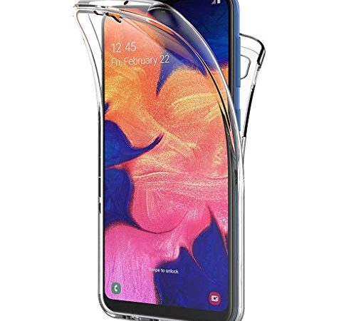 All Do Cover per Samsung Galaxy A50/A30s, 360 Gradi Protezione Progettata, Trasparente Ultra Sottile in Silicone TPU Anteriore e PC Indietro Custodia Bellezza Originale Doppia Protezione -Trasparente