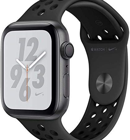 Apple Watch Nike+ Series 4 44mm (GPS) - Space Grey Aluminium Case with Anthracite/Black Nike+ Sport Band (Renewed)