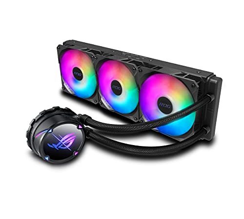 ASUS ROG Strix LC II 360 ARGB Dissipatore a Liquido All-In-One, Tre Ventole ROG da 120mm RGB, Illuminazione ARGB, LGA 1700|1200|1150|1151|1152|1155|1156|2011|2066 e AMD AM4/TR4, Nero