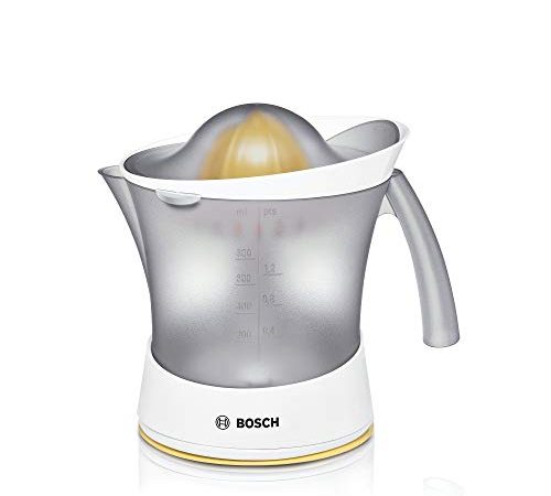 Bosch mcp3500 N – expridor di Agrumi compatto, 25 W, 800 ML di capacità, con regolatore di Grado di polpa, colore Bianco / Giallo