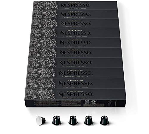 CAPSULE NESPRESSO ORIGINALI - Ispirazione Ristretto Italiano, 100 Capsule Nespresso Caffè,​ Linea Original, Capsule Riciclabili Nespresso