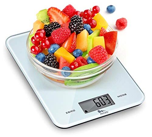 Himaly Bilancia da Cucina, 10Kg/1g Bilancia Elettronica Digitale Alta Precisione Misurazione Display LED Multifunzione da Cucina