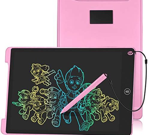 HOMESTEC Tavoletta Grafica LCD 12 Pollici Display Colorato Tavolo da Disegno Cancellabile (Rosa)