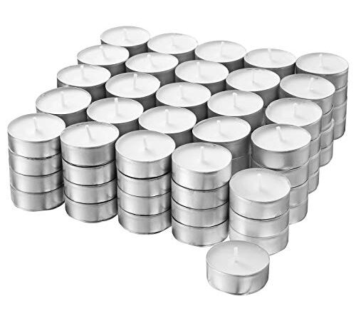 Ikea Glimma - 100 tealight candles, Duration 4 Hours, Color: White