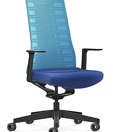 Interstuhl Sedia da ufficio PURE ACTIVE Edition - Adattabile a peso e movimenti – Tecnologia Smart Spring ergonomica (Ice blue I Azzurro)