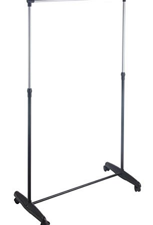 King Home S1407130 Stender Singolo Con Ruote, ‎Nero