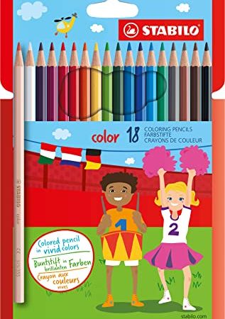 Matita colorata - STABILO color - Astuccio da 18 - Colori assortiti
