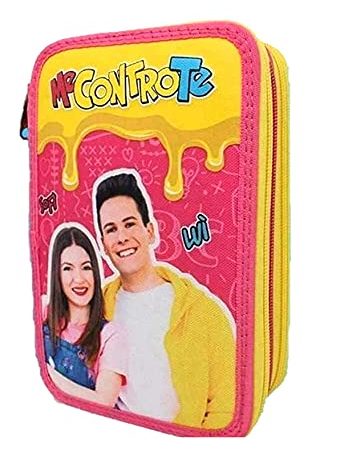 ME CONTRO TE ASTUCCIO 3 ZIP COMPLETO COLORE GIALLO E ROSA LUI' E SOFI'