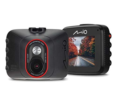 Mio MiVue C312 Dash Cam - Registratore personale per la guida, Full HD 1080p, grandangolo 130°, obiettivo F2.2, G-sensore a 3 assi