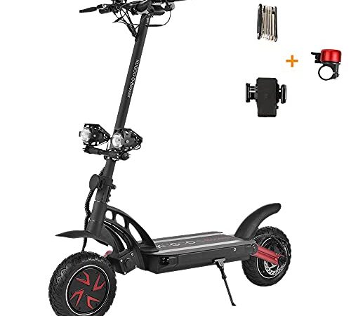 Monopattino Elettrico, monopattino Elettrico, KUGOO G-Booster Mono Pattino 10 Pollici Pneumatici a Prova d’Esplosione, Autonomia 85 km, Electric monopattino ​Pieghevole