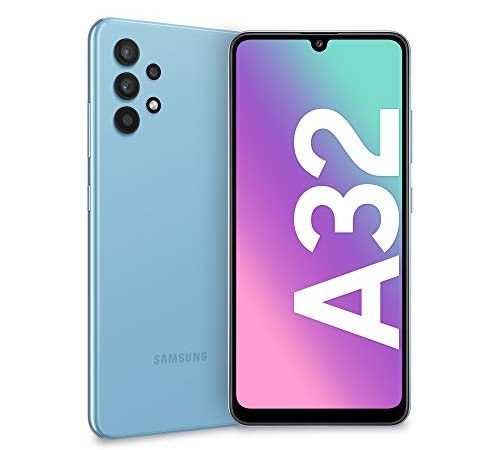Samsung Galaxy A32 4G Smartphone Android Senza SIM 6.4 Pollici, Display Infinity-U FHD+, 4 Fotocamere Posteriori, 4GB RAM e 128GB, Batteria 5.000 mAh, Awesome Blue (Blu) [Versione Italiana]