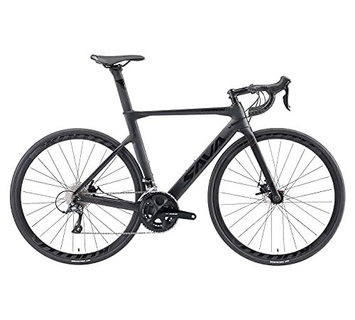 SAVADECK R08 Bici da strada carbonio, 700C Bici da corsa carbonio con freno a disco con Shimano 105 R7000 a 22 marce e sistema coassiale Bici da strada per uomo e donna bicicletta