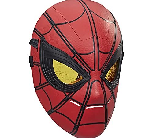 Spider-Man, Maschera elettronica Glow FX, Giocattolo Indossabile con Occhi che si Illuminano per il Gioco di ruolo, per Bambini dai 5 Anni in su