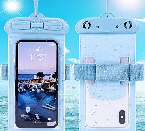 Vaxson Custodia Cellulare, compatibile con Xiaomi Mi A2 Lite, Cover Impermeabile Waterproof Case Pouch Blu [Non Pellicola Protettiva ]