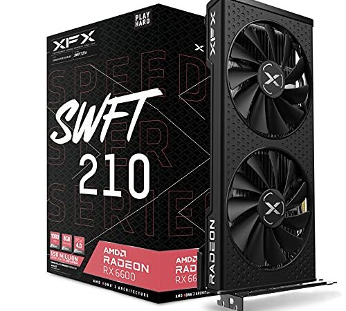 XFX SPEEDSTER SWFT 210 RADEON RX 6600 CORE Gaming Scheda grafica con 8GB GDDR6 HDMI 3xDP, AMD RDNA 2 (RX-66XL8LFDQ)