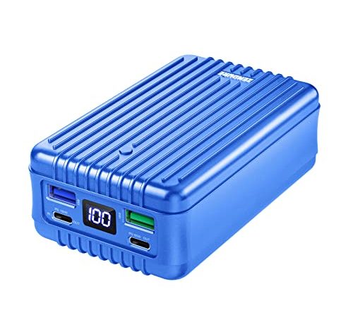 Zendure Power Bank, 26800mAh 100W PD Powerbank, Caricatore Portatile con 2 USB-C (100W e 60W) e 2 USB-A (15W o 18W), Compatibile con Macbook, iPad, iPhone, Samsung Galaxy e altro (Blu)