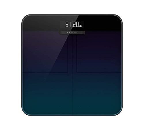 Amazfit Smart Scale, Bilancia Pesa Persona Digitale Bilancia Pesapersone Impedenziometrica con 16 Indici di Misurazione Massa Grassa, Massa Magra e Metabolismo Basale, App per IOS e Andriod