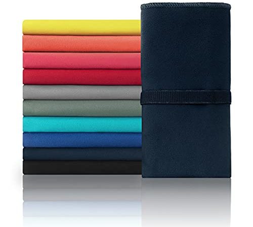 Blumtal Telo Mare Microfibra, Asciugamano Palestra, Asciugamano Microfibra, XL: 180 x 90cm, Blu Scuro