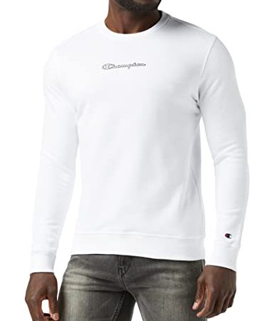 Champion Soft Fluo Crewneck, Felpa, Uomo, Bianco, L
