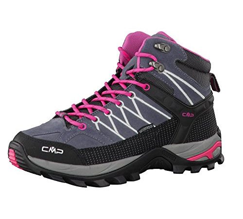 CMP RIGEL MID WMN TREKKING SHOE WP, Scarpe da Trekking, Donna, Grigio (Grey-Fuxia-Ice), 39 EU