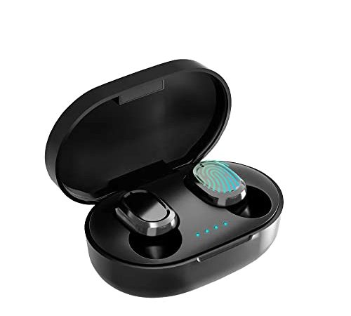 Cuffie Bluetooth, Auricolari Bluetooth 5.1 con Stereo HiFi, Cuffie Wireless con Microfono, Cuffie Bluetooth Sportive Impermeabili IPX5, Cuffiette Bluetooth Touch Control per iPhone Android, nero