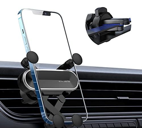 GVAVIY Supporto Cellulare Auto, Universale Porta Cellulare da Auto, Gravità Porta Telefono Auto per Bocchette d'Aria 360 Girevole Compatibile con iPhone 13 12 11 Pro Max, Huawei, ecc(de 4,7 "a 6,8")…