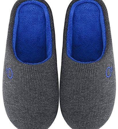 Mishansha Pantofole Casa/Esterno Donna Uomo Pantofola in Memory Foam Ciabatte da Casa Scarpe Inverno Autunno - Calde Leggere Morbide Comode e Antiscivolo(Grigio, 40/41)
