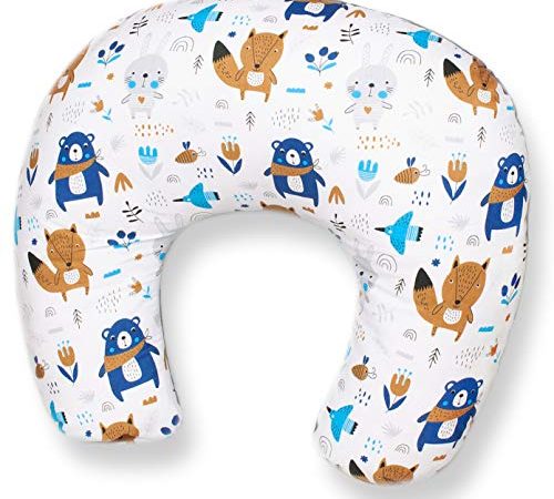 PALULLI Cuscino per allattamento, piccolo cuscino per neonati, con rivestimento in 100% cotone, Öko-Tex Made in EU, multifunzione