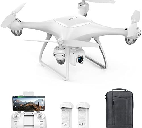 Potensic GPS Drone con Telecamera 2.7K, Drone Professionale 40 Minuti di Volo, Droni con Fotocamera Grandangolare a 120° Regolabile, GPS Drone con 5G WiFi FPV Trasmissione di Immagini, Drone con Zaino