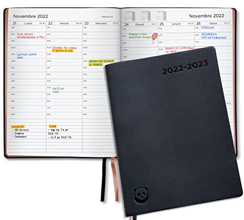 Premium Diario 2022-2023 di SmartPanda – Agenda 2022 2023 Settimanale, Oro Rosa – Copertina Morbida, Confezione Regalo – Intervalli di 30 Minuti – Luglio 2022 - Agosto 2023 - A4, in Italiano