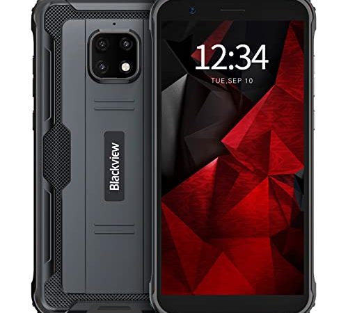 Rugged Smartphone, Blackview BV4900S Telefono Indistruttibile con 5.7'' HD+, 5580mAh, 8MP+5MP, 32GB ROM(128GB Espandibile), Octa-Core, Android 11 Cellulare, Dual 4G SIM, Face ID/GPS/OTG