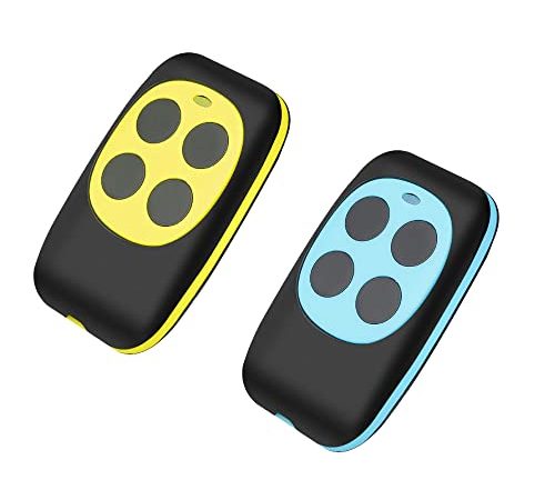 SALPIE Telecomando Cancello Universale Autoapprendimento con Frequenza 433 Mhz Codice Fisso Batteria Inclusa (Set 2 pz.)
