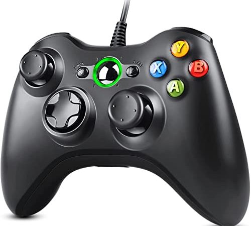 Zexrow Xbox 360 Game Controller, USB Wired Controller Gamepad di design ergonomico migliorato per Xbox 360 PC Windows 7/ 8 / 10