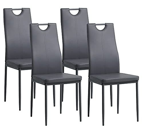 Albatros 2909 Salerno Set di 4 sedie da Pranzo, Grigio