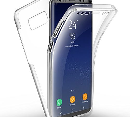 AROYI Cover Samsung s8 Custodia Samsung Galaxy S8 Trasparente Silicone TPU Anteriore e PC Posteriore Full Body Protettiva Cover per Samsung Galaxy S8 5,8 Pollice