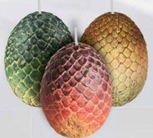 Game of Thrones: Sculpted Dragon Egg Candles (Set of 3)
