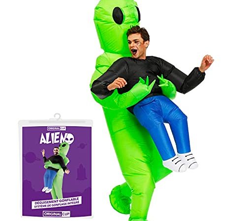 Gonfiabile Alien Costume | Quirky Gonfiabile Costume | qualità Premium | Dimensione Adulto | Poliestere | Confortevole | Resistente | Sistema di gonfiaggio Incluso | OriginalCup®.